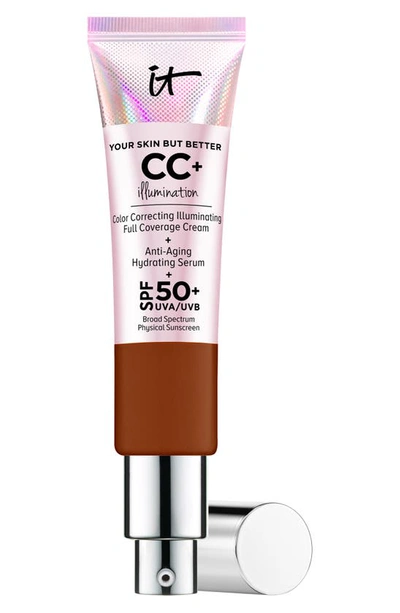 Shop It Cosmetics Cc+ Cream Illumination Spf 50+ Full Coverage Cream Corrector & Serum In Deep