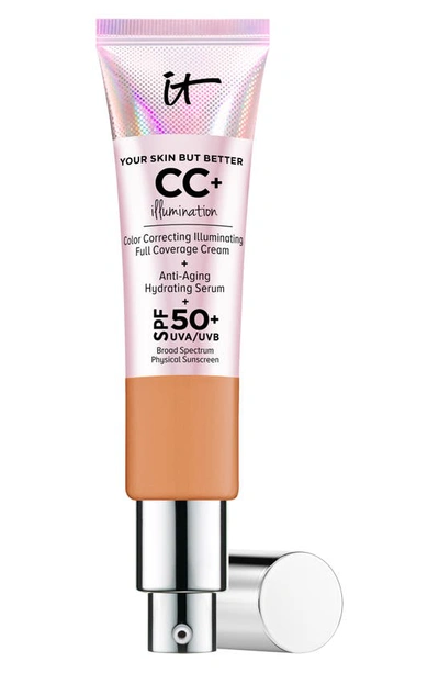 Shop It Cosmetics Cc+ Cream Illumination Spf 50+ Full Coverage Cream Corrector & Serum In Tan