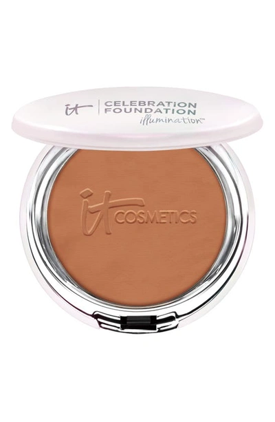 Shop It Cosmetics Celebration Foundation Illumination™ Full Coverage Anti-aging Hydrating Powder Foundation In Deep (w)