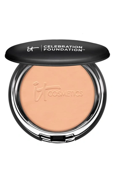 Shop It Cosmetics Celebration Foundation Full Coverage Anti-aging Hydrating Powder Foundation In Tan (w)