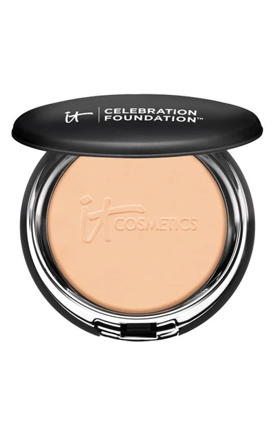 Shop It Cosmetics Celebration Foundation Full Coverage Anti-aging Hydrating Powder Foundation In Medium (w)