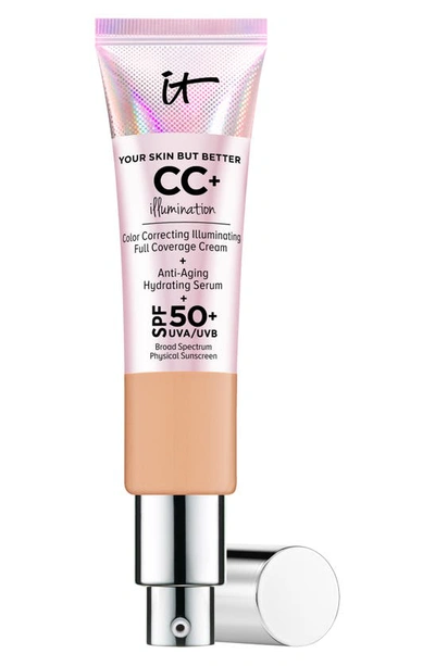 Shop It Cosmetics Cc+ Cream Illumination Spf 50+ Full Coverage Cream Corrector & Serum In Medium Tan