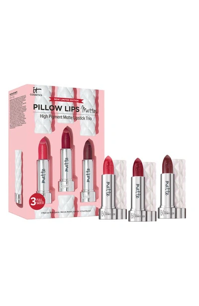 Shop It Cosmetics Pillow Lips Matte Lipstick Trio (limited Edition) $72 Value