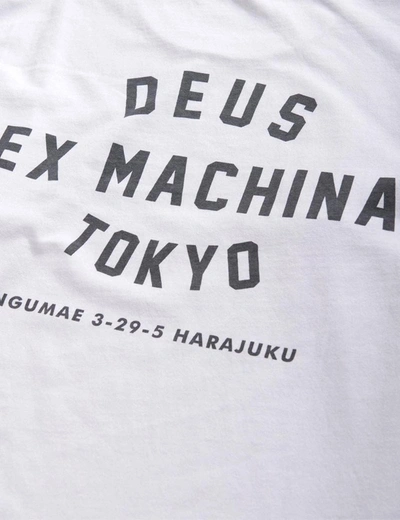 Shop Deus Ex Machina Tokyo Address Long Sleeve T-shirt In White