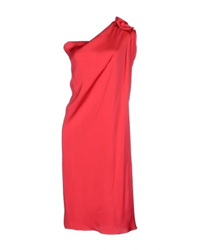 Shop Lanvin Knee-length Dress In Coral