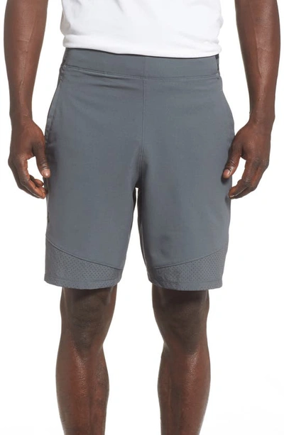 Shop Under Armour Vanish Woven Shorts In Pitch Grey/ Black