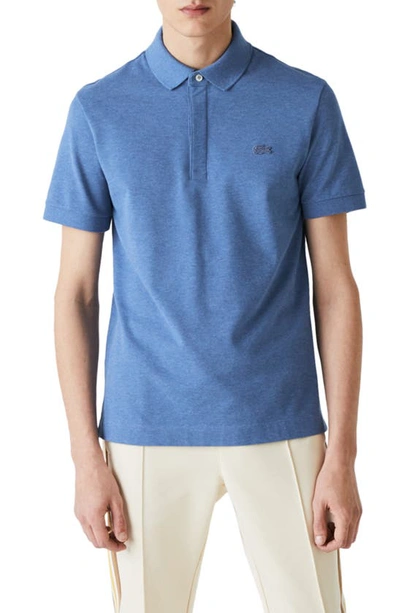 Shop Lacoste Paris Regular Fit Stretch Polo In Heather Octopus Chine