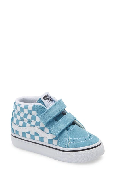 Shop Vans Sk8-mid Reissue V Sneaker In Checkers/ Blue/ White