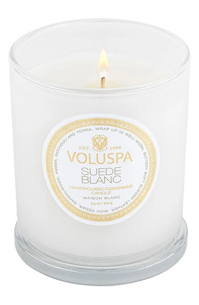 Voluspa Suede Blanc Classic Candle In Suede Blanc