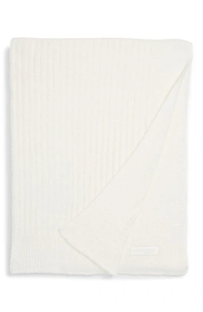 Shop Barefoot Dreamsr Barefoot Dreams Ribbed Blanket In Pearl