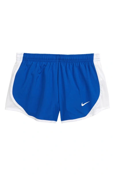 Shop Nike Kids' Dry Tempo Running Shorts In Game Royal/ White