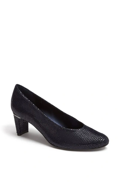 Shop Vaneli 'dayle' Pump In Navy Print Leather