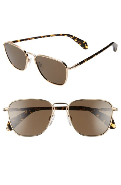 Shop Rag & Bone 54mm Polarized Aviator Sunglasses In Light Gold