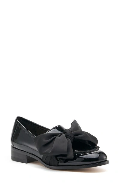 Shop Botkier Corinne Loafer In Black/ Black Satin Leather