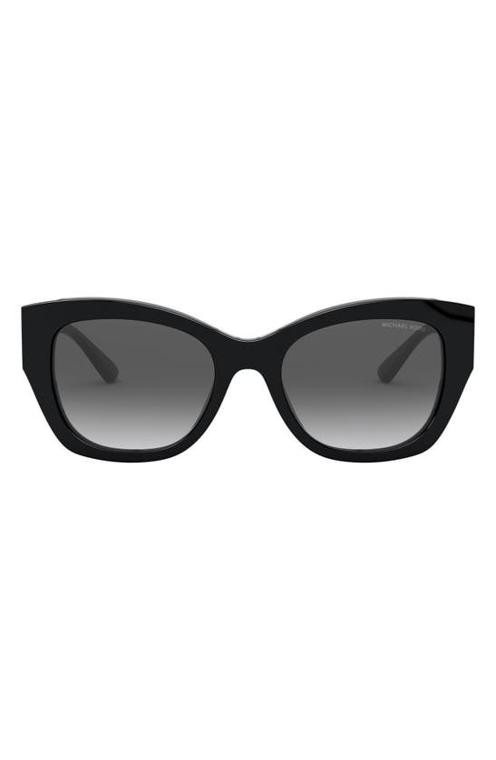 Michael Kors 53mm Gradient Square Sunglasses In Black/ Dark Grey Gradient |  ModeSens