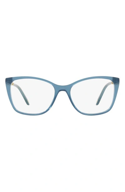 Shop Tiffany & Co 54mm Square Optical Glasses In Blue