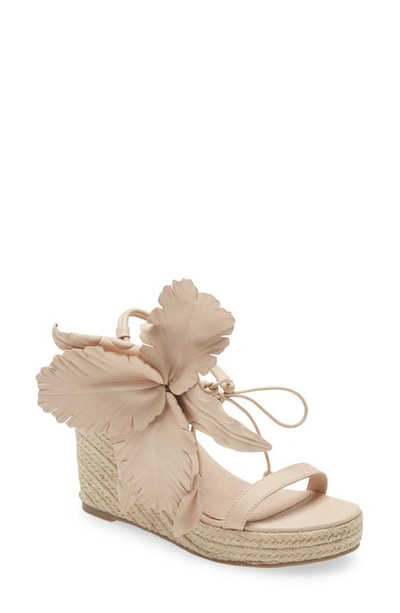 Shop Cecelia New York Lily Platform Wedge Sandal In Nude
