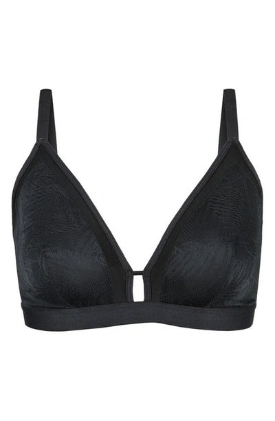 Shop Lively The Smooth Lace Busty Bralette In Jet Black