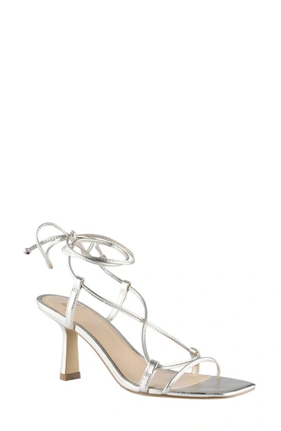 Shop Marc Fisher Ltd Nollyn Strappy Sandal In Platino Leather