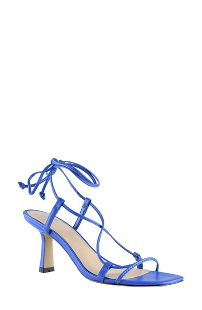 Shop Marc Fisher Ltd Nollyn Strappy Sandal In Bright Sapphire Leather