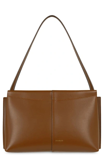 Shop Wandler Mini Carly Leather Shoulder Bag In Tan