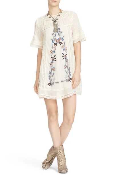 Shop Free People 'perfectly Victorian' Minidress In Cream