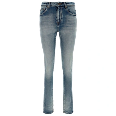 Shop Saint Laurent Women's Slim Fit Skinny Jeans In Blue