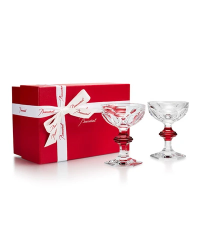 Shop Baccarat Harcourt Coupe Red Knob Glasses, Set Of 2
