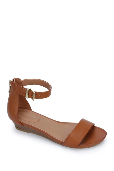 Shop Kenneth Cole Reaction Reaction Kenneth Cole Great Viber Ankle Strap Sandal In Tan