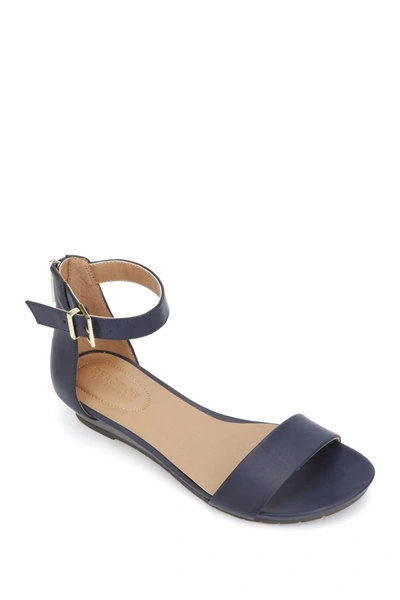 Shop Kenneth Cole Reaction Reaction Kenneth Cole Great Viber Ankle Strap Sandal In Navy