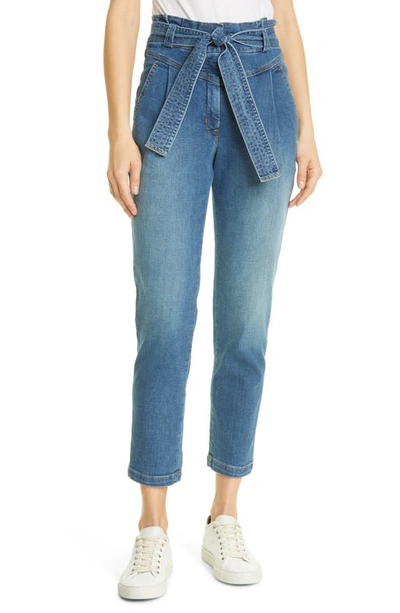 Shop A.l.c Davis Tie Waist Jeans In Medium Indigo