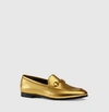 GUCCI Gucci Jordaan metallic loafer,404069B8B008016