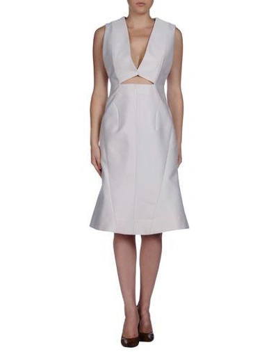 Shop Jil Sander Knee-length Dress In Ivory