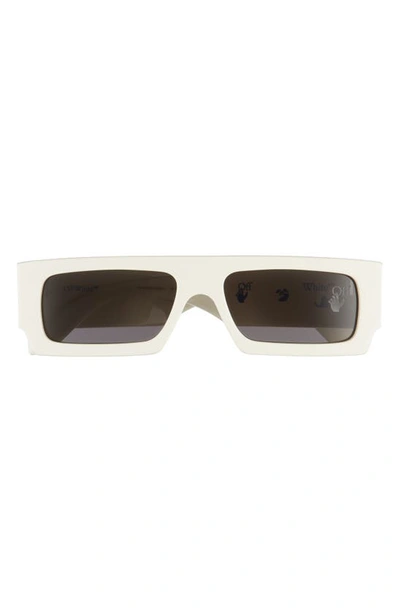 Shop Off-white 55mm Rectangular Sunglasses In White