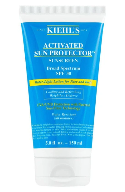 Shop Kiehl's Since 1851 1851 Activated Sun Protector Sunscreen Aqua Lotion For Face & Body Broad Spectrum Spf 30