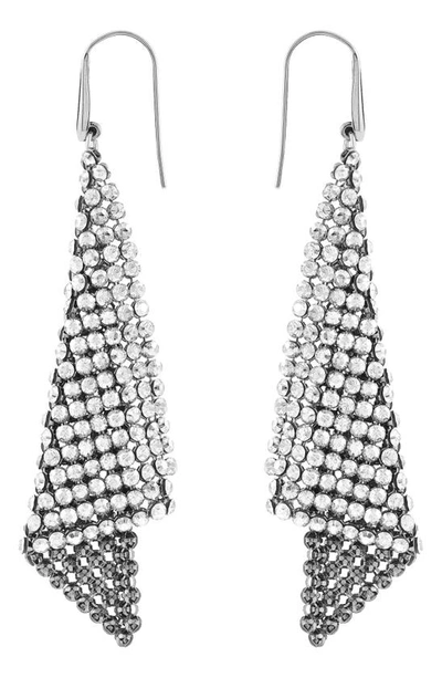 Shop Swarovski The Fit Crystal Drop Earrings In Black