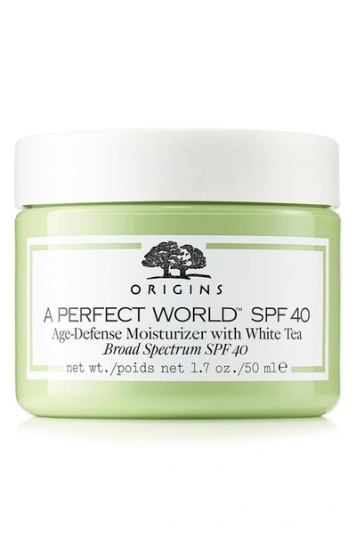 Shop Origins A Perfect World™ Spf 40 Age-defense Moisturizer With White Tea