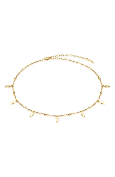 Shop Missoma Leaf Choker Necklace In Gold