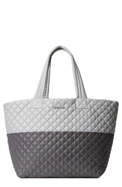 Shop Mz Wallace Large Metro Tote In Fog And Magnet Colorblock