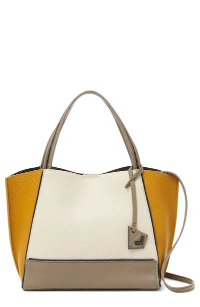 Shop Botkier Bite Size Soho Leather Tote In Golden Truffle Combo