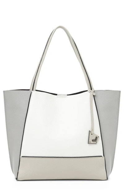 Shop Botkier Soho Colorblock Leather Tote In Dove Combo
