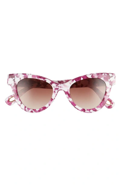 Shop Lele Sadoughi Uptown 47mm Cat Eye Sunglasses In Pink Taffy