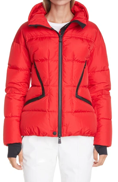 Shop Moncler Dixence Water Repellent Down Puffer Ski Jacket In Dark Red