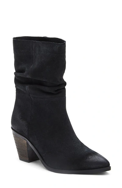 Shop Matisse Dagget Pointed Toe Boot In Black Suede