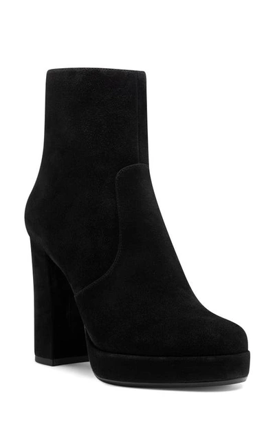 Shop Vince Camuto Jemeria Platform Bootie In Black Suede