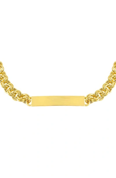 Shop Adinas Jewels Bar Chain Choker In Gold