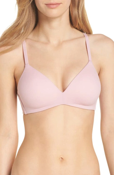 Shop Wacoal How Perfect No-wire Contour Bra In Chalk Pink