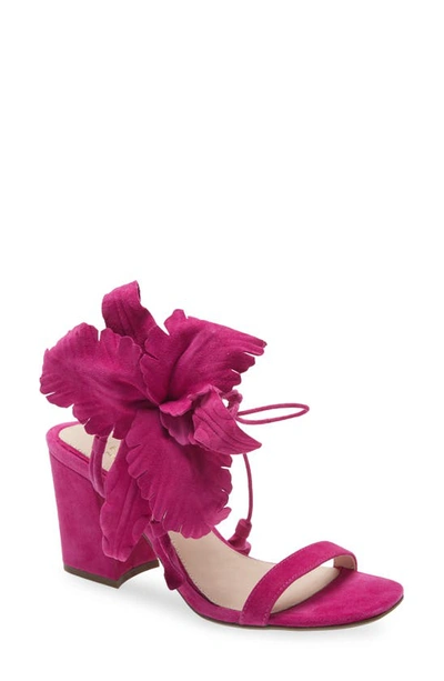 Shop Cecelia New York Hibiscus Sandal In Berry Suede
