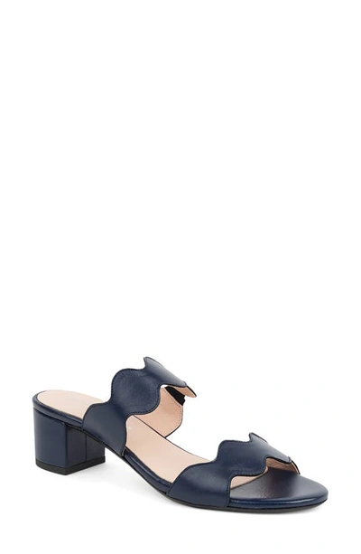 Shop Patricia Green Palm Beach Slide Sandal In Navy Leather