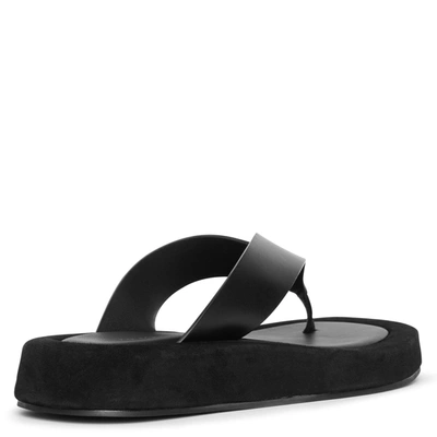 Shop The Row Ginza Leather And Suede Platform Flip Flops